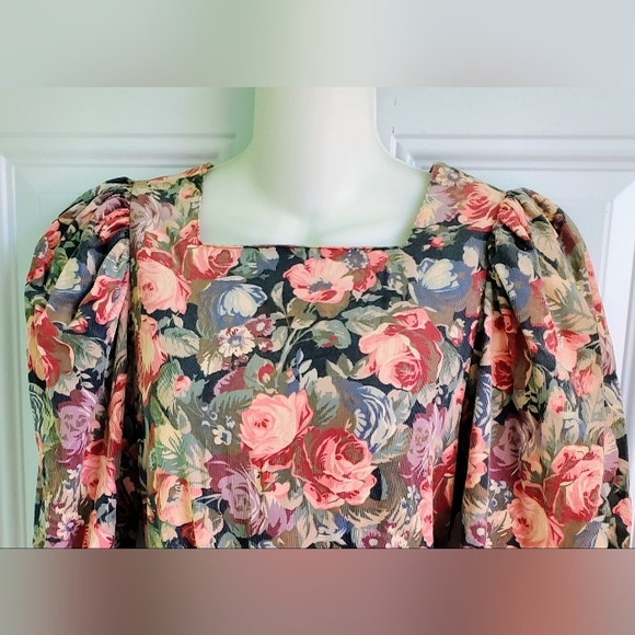 LAURA ASHLEY Vintage 90s Pinwale Cotton Corduroy Dress with Matching Sash - Picture 5 of 10